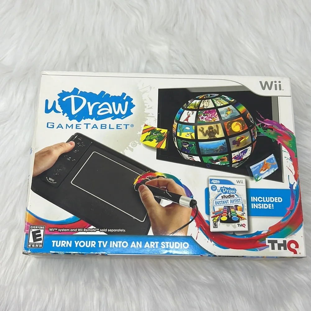 Nintendo Wii uDraw Game tablet with uDraw Studio Instant Artist Black 6” X 4”